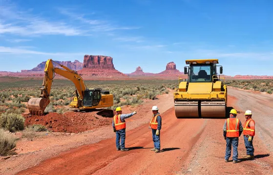 Mentorship crew on rural road build